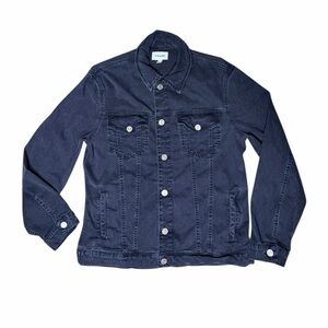 FRAME Heritage Denim Trucker Jacket Mens M Twill Navy Button Designer